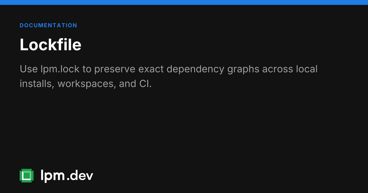 Lockfile | LPM package docs